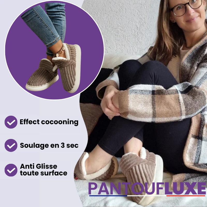 PantoufLuxe™ – Pantoufles Orthopédiques Douillettes & Ultra-Confort