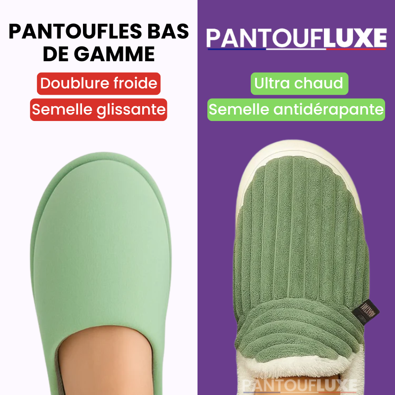 PantoufLuxe™ – Pantoufles Orthopédiques Douillettes & Ultra-Confort
