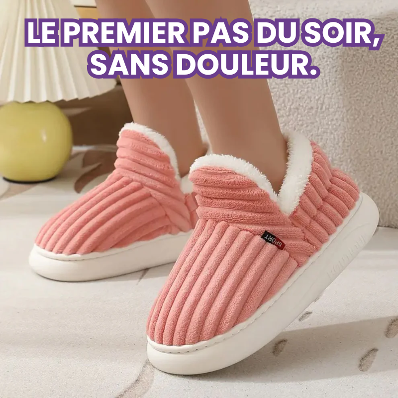 PantoufLuxe™ – Pantoufles Orthopédiques Douillettes & Ultra-Confort